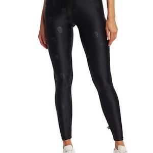 Terez Black Foil Skull Leggings